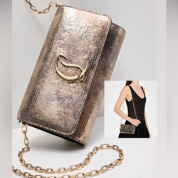 Christian Louboutin Handbags - Christian Louboutin Metallic WOC/ Clutch